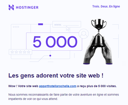 Récompense Hostinger